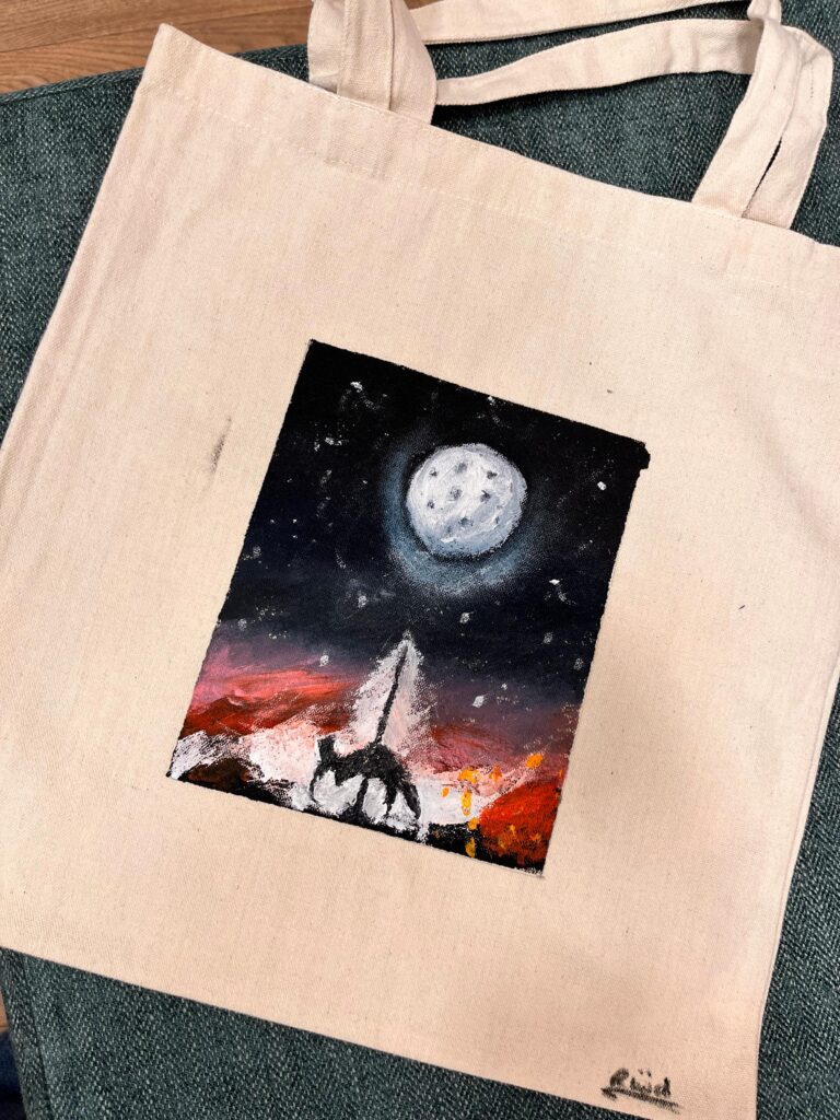 Painting on Tote Bag